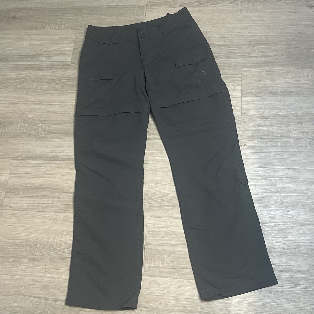The North Face Pants Women's Sz 6 Gray  Convertible Zip Off Hiking Nylon Cargo